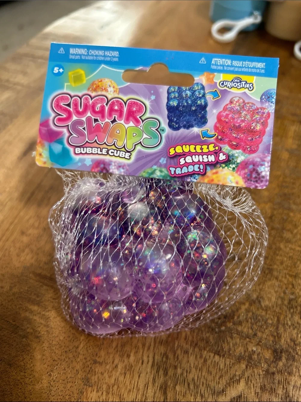 Purple Bubble Cube Stress Toy -